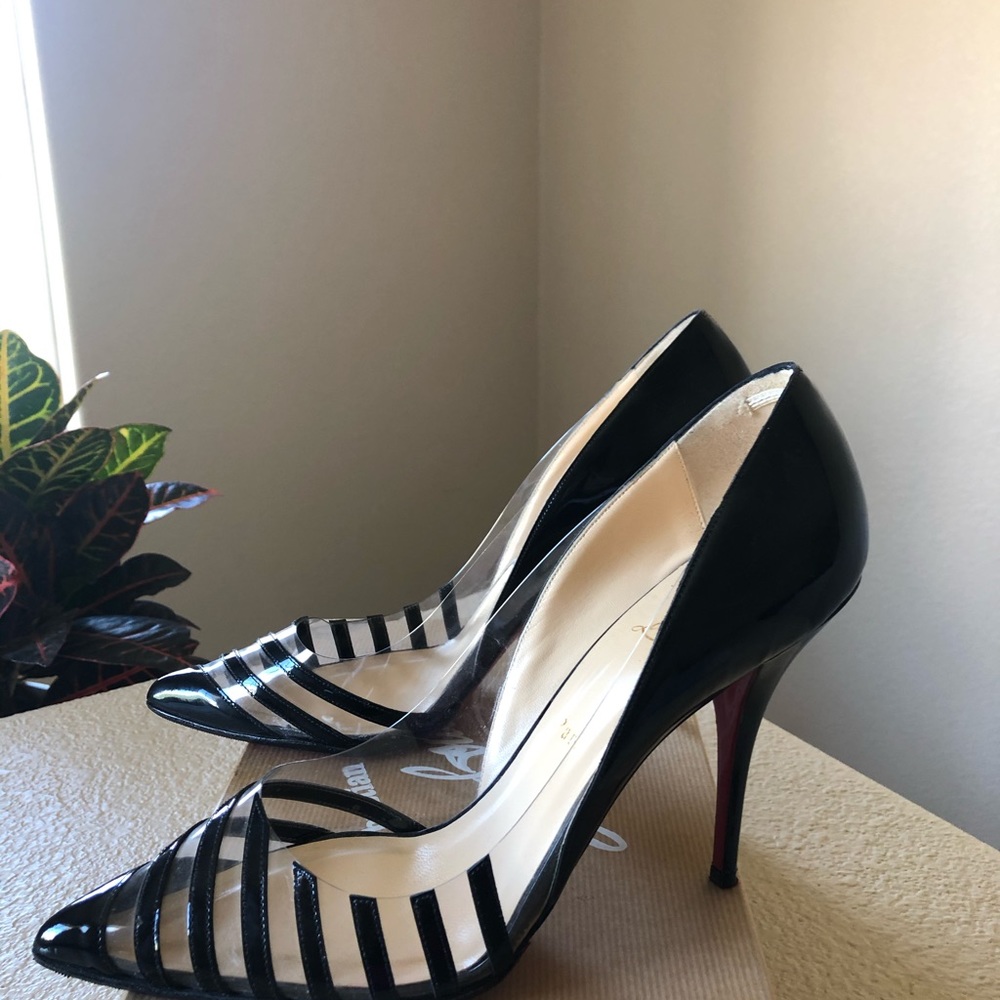 Christian Louboutin Patent Striped Pump 41.5